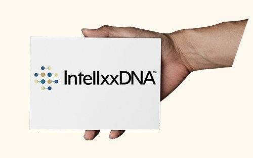 An IntellxxDNA test kit box